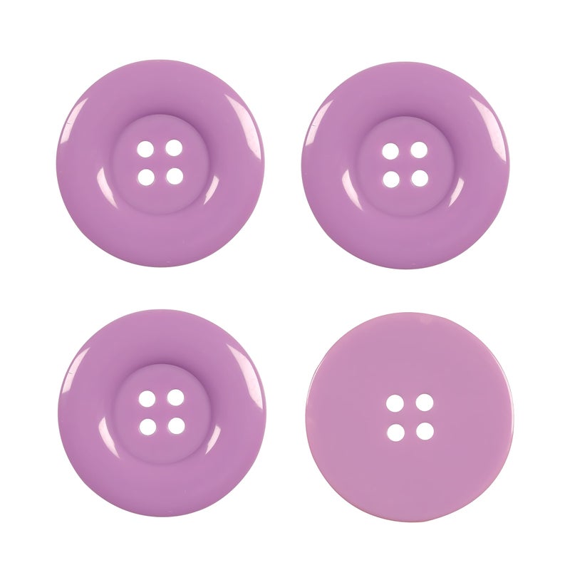 YAKA 50pcs 4 Holes Round Sewing Resin Buttons1.5inch/38mm in Bulk for Environmental Sewing Fasteners Scrapbooking DIY Sewing Tailor Crafts Coats Clothe Amethyst - Image 1